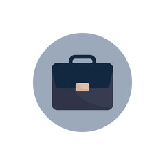 Isolated suitcase bag flat block style icon vector design
