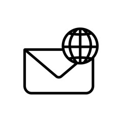 Envelope line style icon vector design
