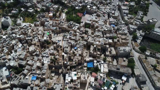 Aerial bird's view of Hebron old city. West Bank. Israel. DJI_0004-03