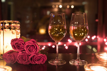 romantic date night setting. 