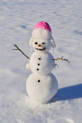 Snowman with carrot nose