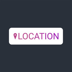 Location color element. Social media button. Sign for web page, mobile app, banner, social media. Editable stroke.