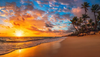 Fotobehang Tropisch strand Landschap van paradijs tropisch eiland strand