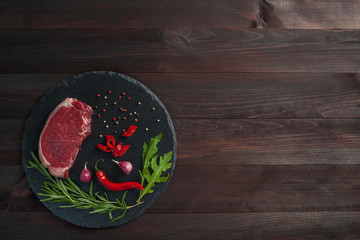 Beef steaks rib eye ready to cooking