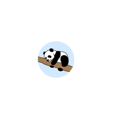 Baby panda sleeping cartoon icon, vector illustration © Totostarkk9456