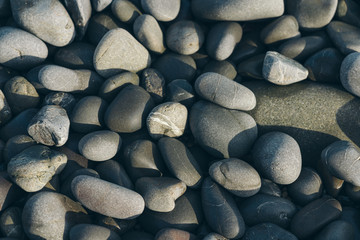 Smooth Round Pebble; Natura Background. Textures