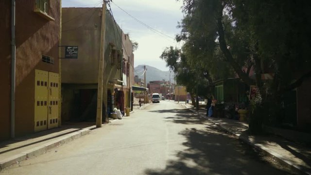 Traveling in of street of Ouzod, Morocco