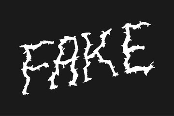 Abstract barbed style lettering. Fake word. Apparel design. White inscription on black background. Slogan for t-shirt print, or other print.