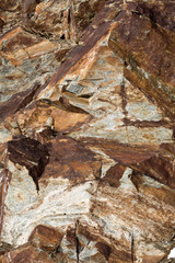 Rusty sharp rock in the Mountains of Tyrol. Stone Texture background wallpaper. 