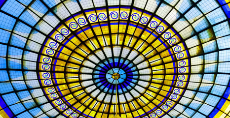 Stained Glass Dome Ceiling