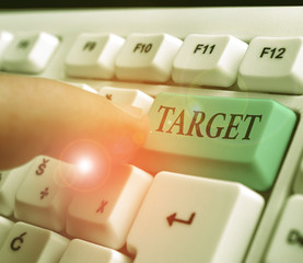 Handwriting text Target. Conceptual photo demonstrating object or place selected as the aim of...