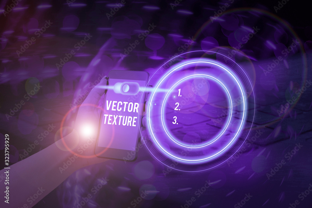 Poster writing note showing texture. business concept for a set of metrics calculated in the image processi