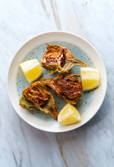 Italian Fried Halved Artichoke