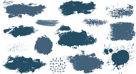 Vector paintbrush set,  brush strokes templates.