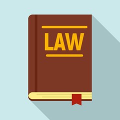 Legislation book icon. Flat illustration of legislation book vector icon for web design