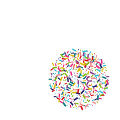 Rainbow Abstract Confetti Banner. 