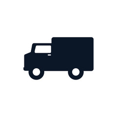Fototapeta premium Isolated truck vehicle silhouette style icon vector design