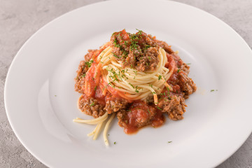 pasta bolognese with ground beef