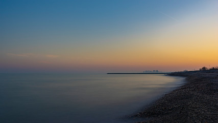 Quite calm sea Puzol beach