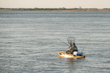 fisherman in the sea
