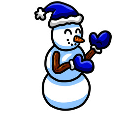 Happy Stylized Snowman