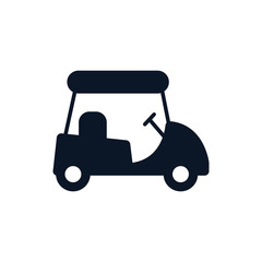 Isolated golf car vehicle silhouette style icon vector design