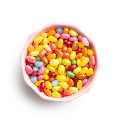 Fruity jellybeans. Tasty colorful jelly beans.