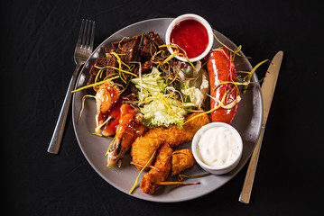 tasty appetizer in the bar