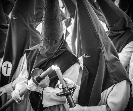 procesi&oacute;n de la Virgen de las a Angustias en Semana Santa en Valladolid Esapa&ntilde;a