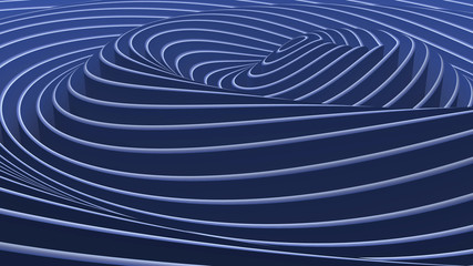 3D rendering oscillations and ripples of abstract waves in space. Bright abstract background