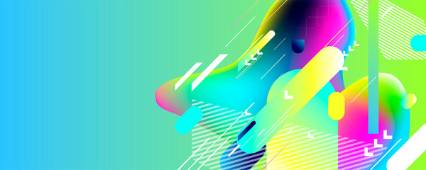 Summer backgrounds colorful 3d holiday vector Illustration graphic design poster flyer leaflet party	