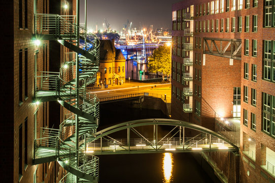 Die historische Speicherstadt in Hamburg