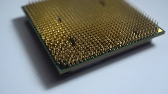 4k CPU Rotation Close-Up Background