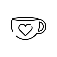 Isolated coffee cup line style icon vector design