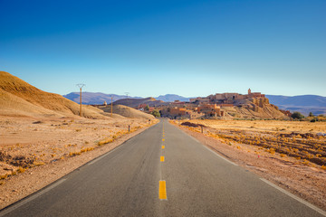 Sahara desert near the city of Ouarzazate, Morocco.