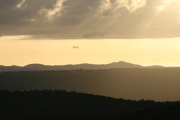 Sonnenuntergangshimmel Südafrika