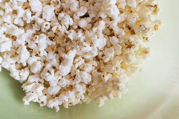 Popcorn background. Watching film time.