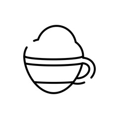 Isolated coffee cup line style icon vector design