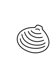 二枚貝(線画)