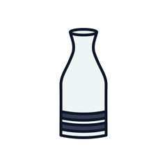 Isolated japanese house line fill icon vector design