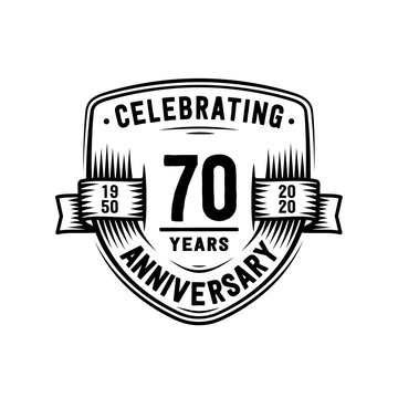 70 Year Anniversary Vector Template Design Illustration Royalty Free SVG,  Cliparts, Vectors, and Stock Illustration. Image 120045102.