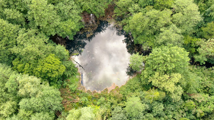 Small lake in the forest - secret place