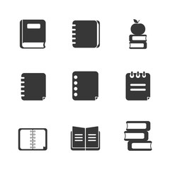 Isolated school silhouette style icon set vector design