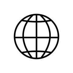 Global sphere line style icon vector design