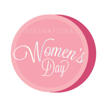 Happy womens day button