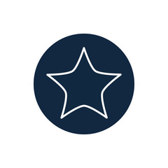 Isolated star line block style icon vector design