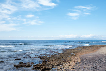 View of the ocean on a sunny summer day. Canary islands.