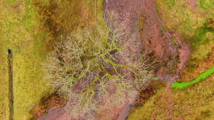 Brecon Beacons National Park in Wales - aerial view -aerial photography