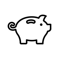 Piggy bank line icon