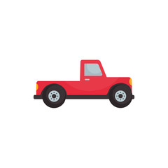 Isolated pickup car vehicle flat style icon vector design